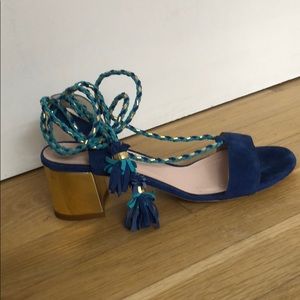 kate spade cobalt blue suede heels